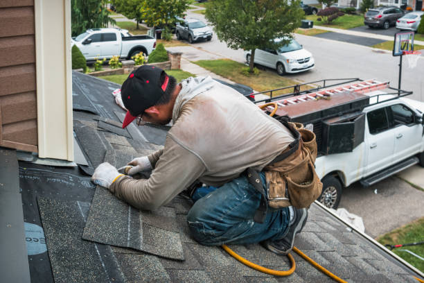Professional Gutter Installation technician working in Opa-locka, FL